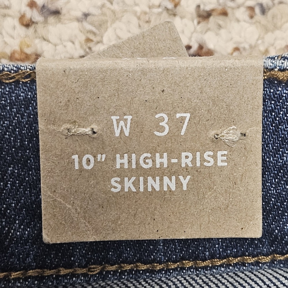NWT Madewell Jeans Women 37 Blue 10" High Rise Skinny Stretch - Picture 3 of 9